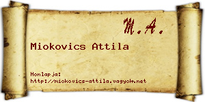 Miokovics Attila névjegykártya