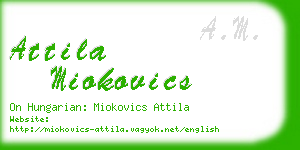 attila miokovics business card